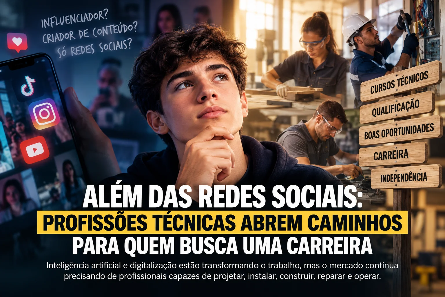 Além das redes sociais: profissões técnicas abrem caminhos para quem busca uma carreira