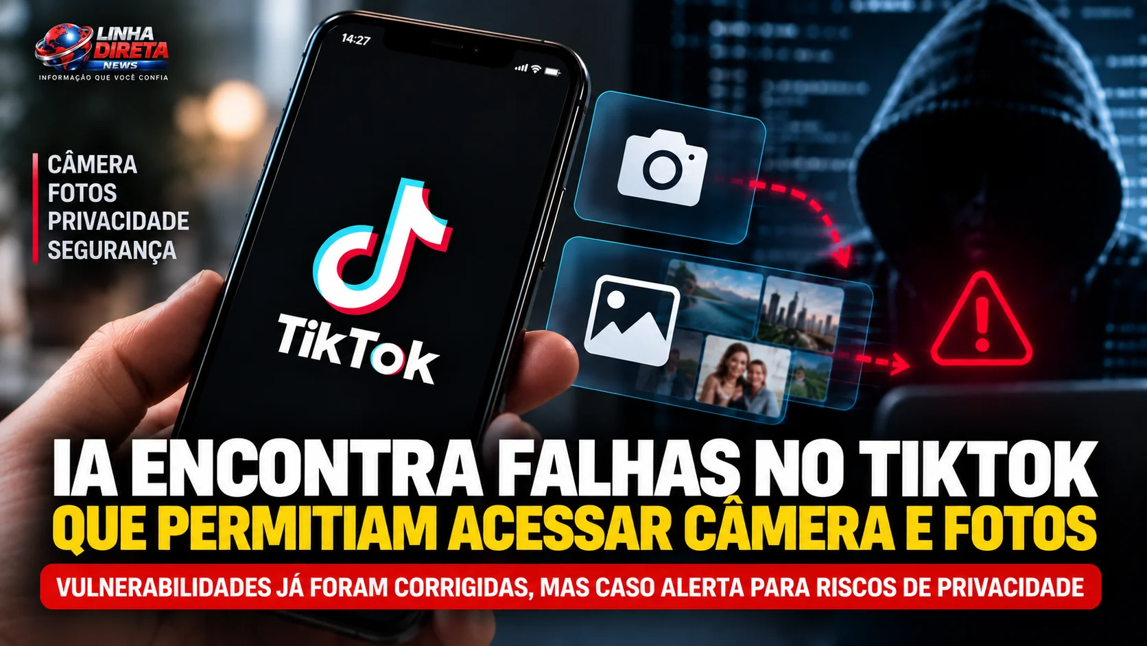 IA encontra falhas no TikTok que permitiam acessar câmera e fotos